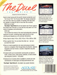 Duel Test Drive II Commodore 64 US box art